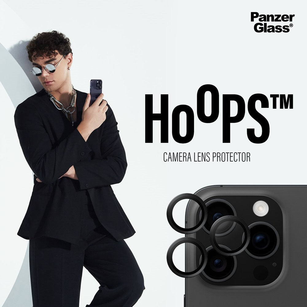 iPhone 16 Pro / 16 Pro Max PanzerGlass Ceramic Hoops - Kamerabeskyttelse - Gjennomsiktig