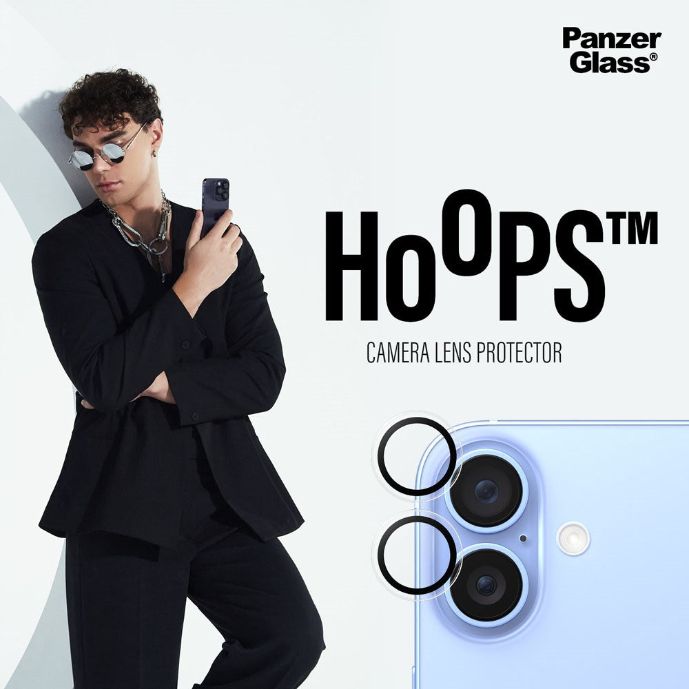 iPhone 16 / 16 Plus PanzerGlass Hoops - Kamerabeskyttelse - Gjennomsiktig