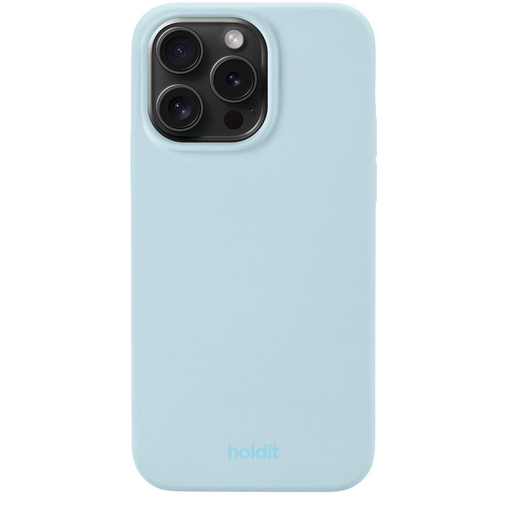 Holdit iPhone 15 Pro Max Soft Touch Silikon Deksel -
Mineral Blue