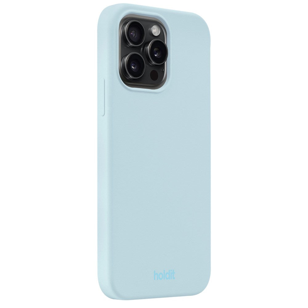 Holdit iPhone 15 Pro Max Soft Touch Silikon Deksel -
Mineral Blue