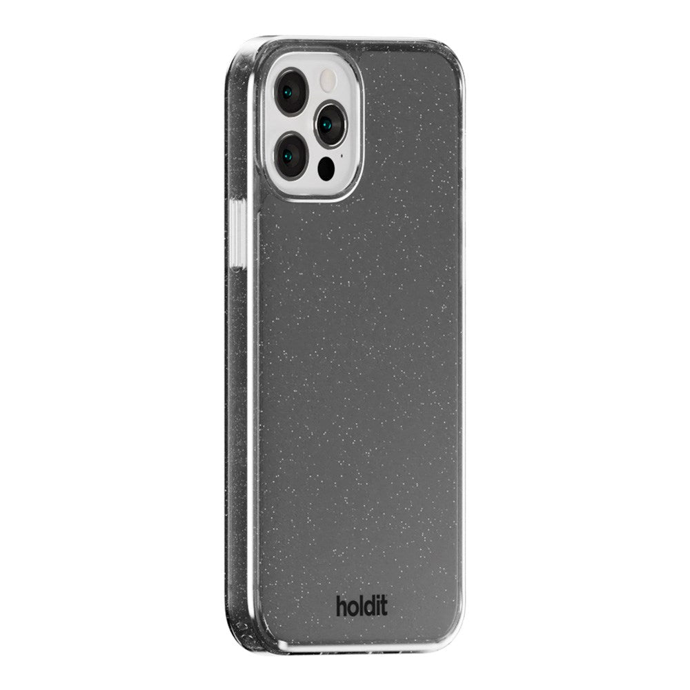 Holdit iPhone 12 / 12 Pro Glitter Deksel - Svart