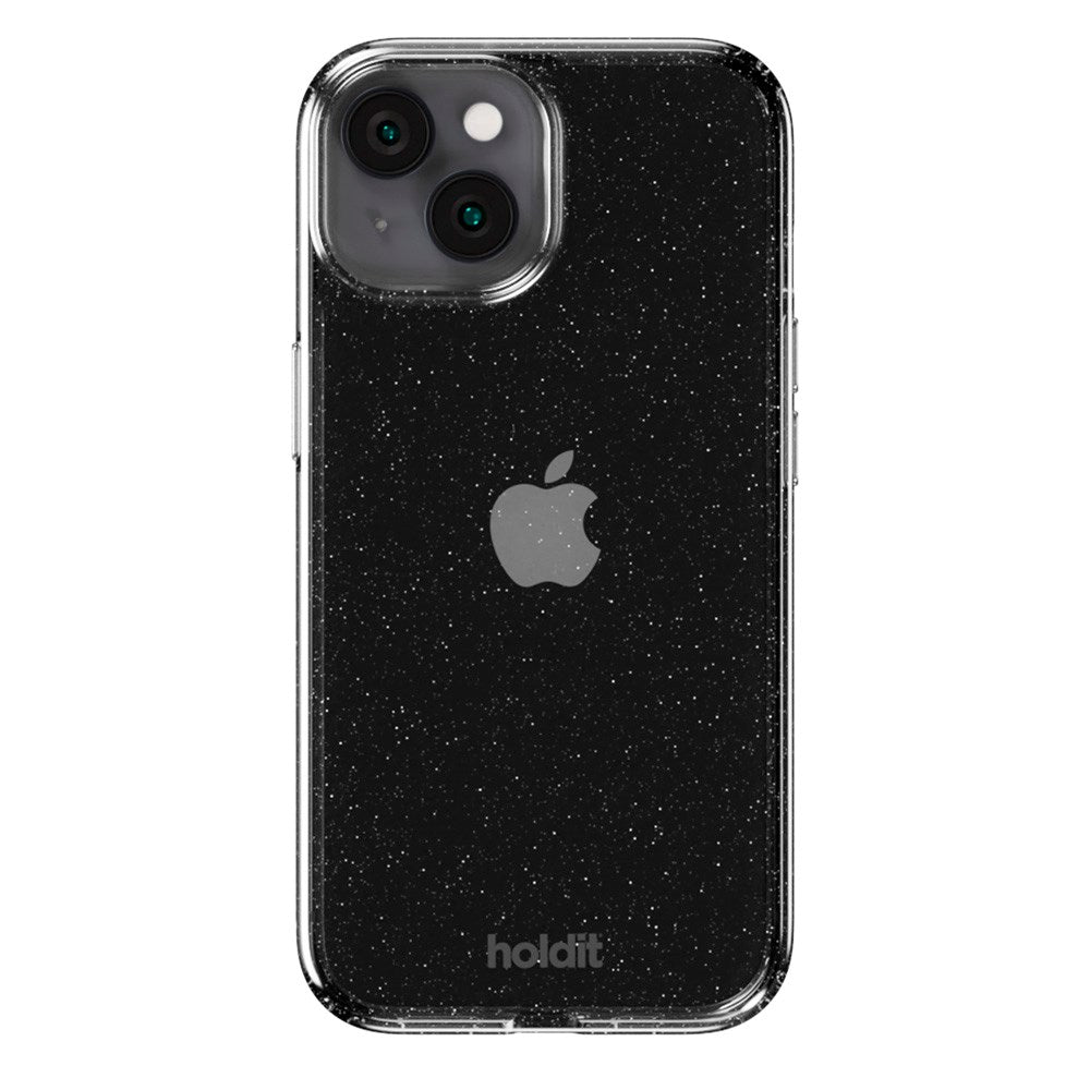 Holdit iPhone 15 / 14 / 13 Glitter Deksel - Svart