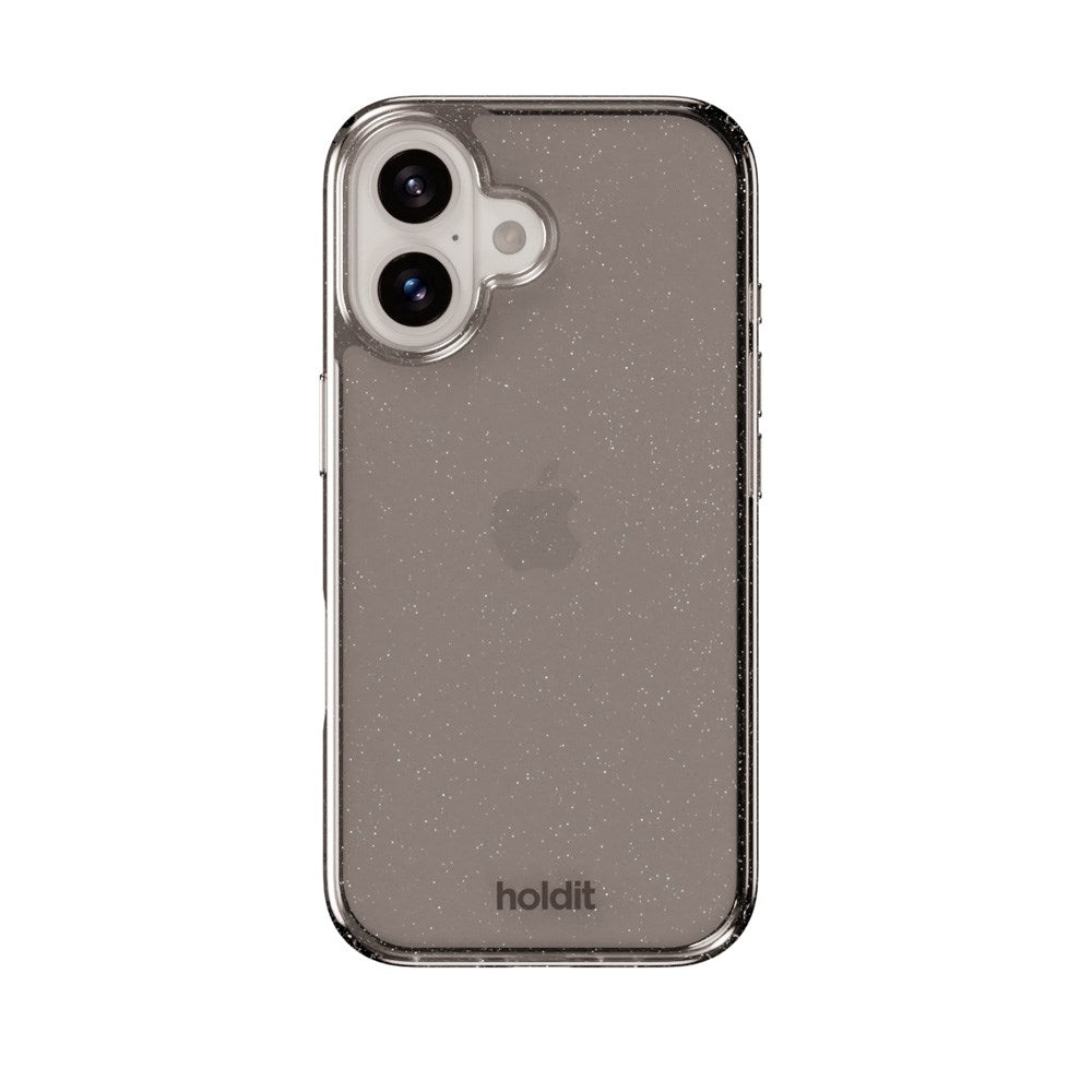Holdit iPhone 16 Glitter Deksel - Svart