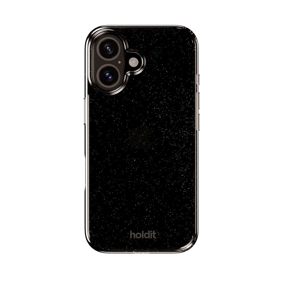 Holdit iPhone 16 Glitter Deksel - Svart