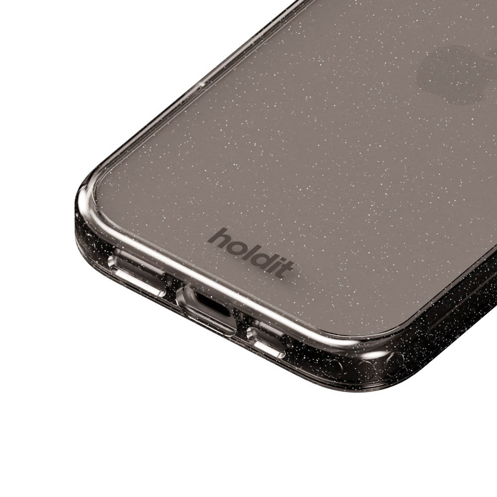 Holdit iPhone 16 Glitter Deksel - Svart