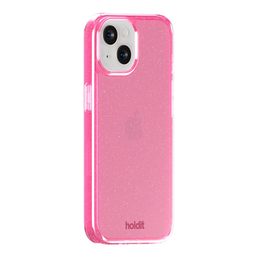 Holdit iPhone 15 / 14 / 13 Glitter Deksel - Rosa