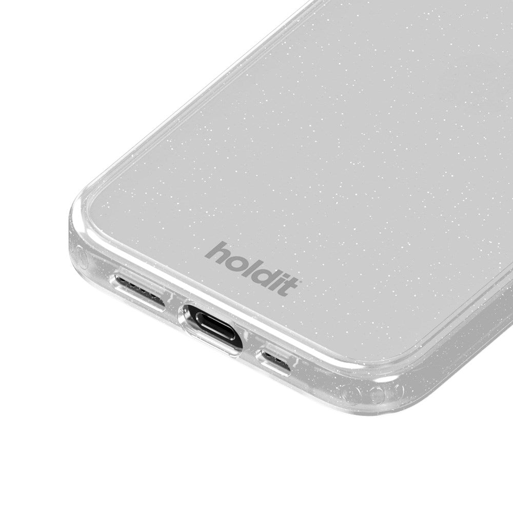 Holdit iPhone 15 / 14 / 13 Glitter Deksel - Hvit