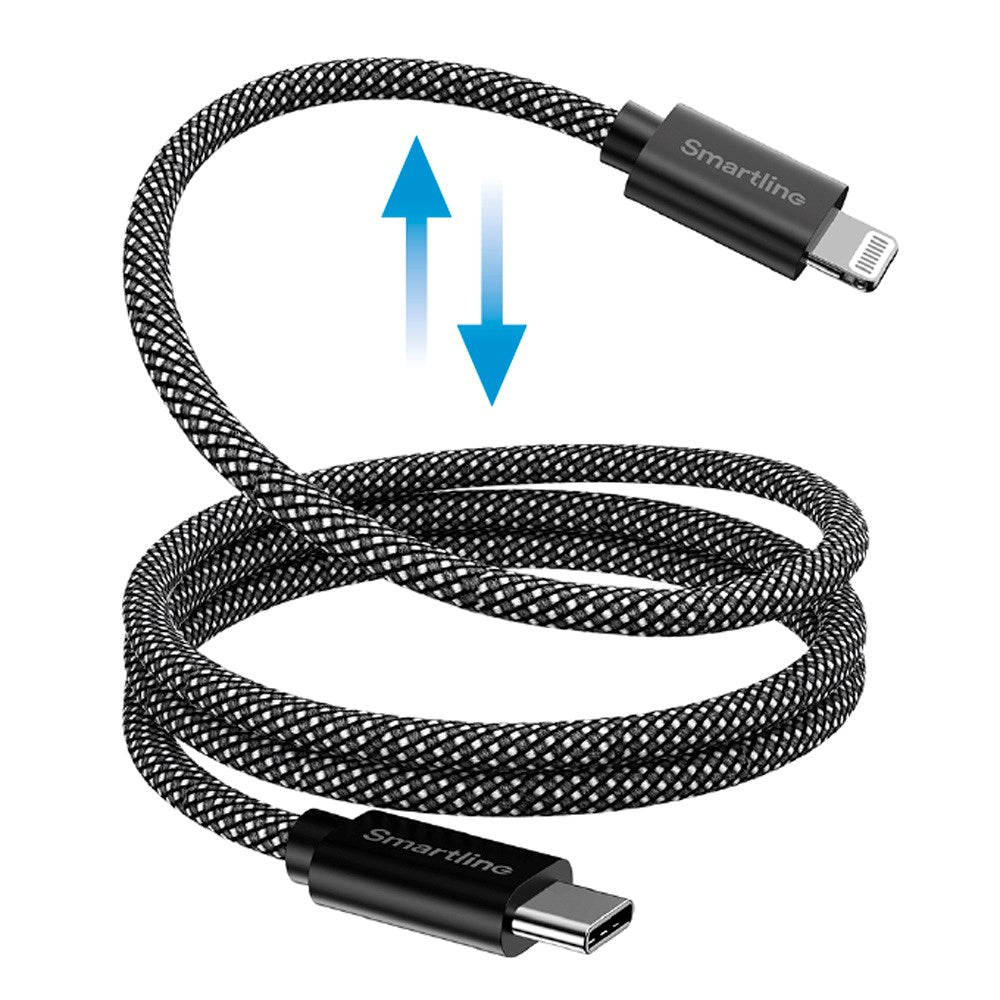 Smartline 27W Magnetisk Kabel USB-C til Lightning 1m - Svart