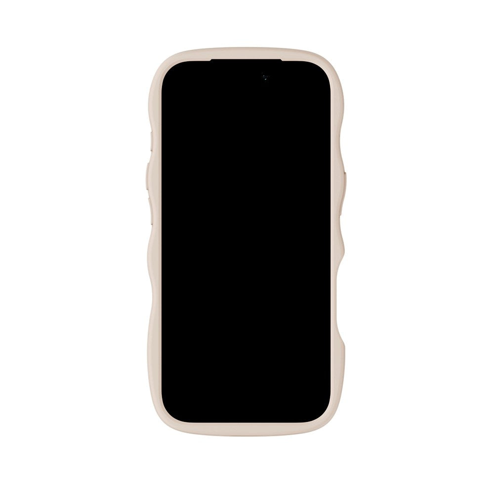 Holdit iPhone 17 Pro Wavy Deksel - Light Beige / Transparent