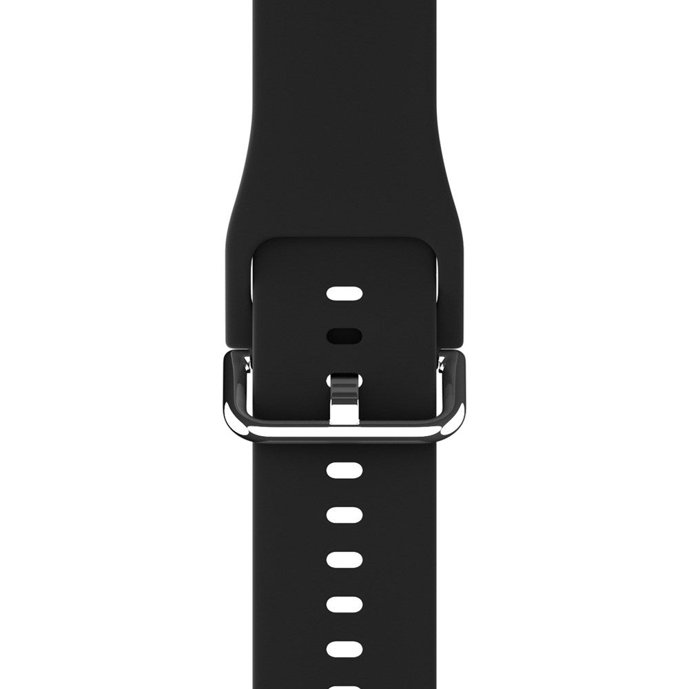 Apple Watch (38/40/SE/41/42mm) Holdit Silikon Klokkerem med Metallspenne - Black