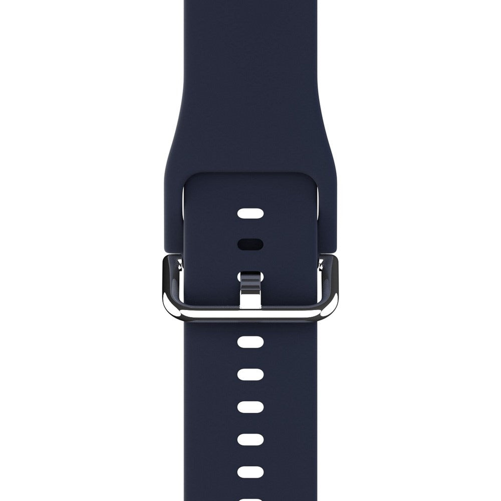 Apple Watch (38/40/SE/41/42mm) Holdit Silikon Klokkerem med Metallspenne - Navy Blue
