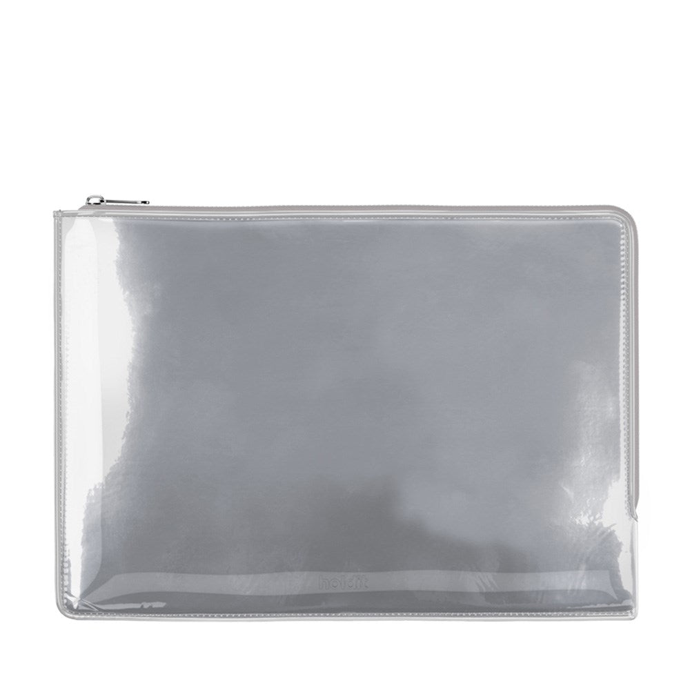 Holdit Lakkskinn Sleeve til MacBook / Bærbar PC 14" (34,2 x 24,2 cm) - Sølv
