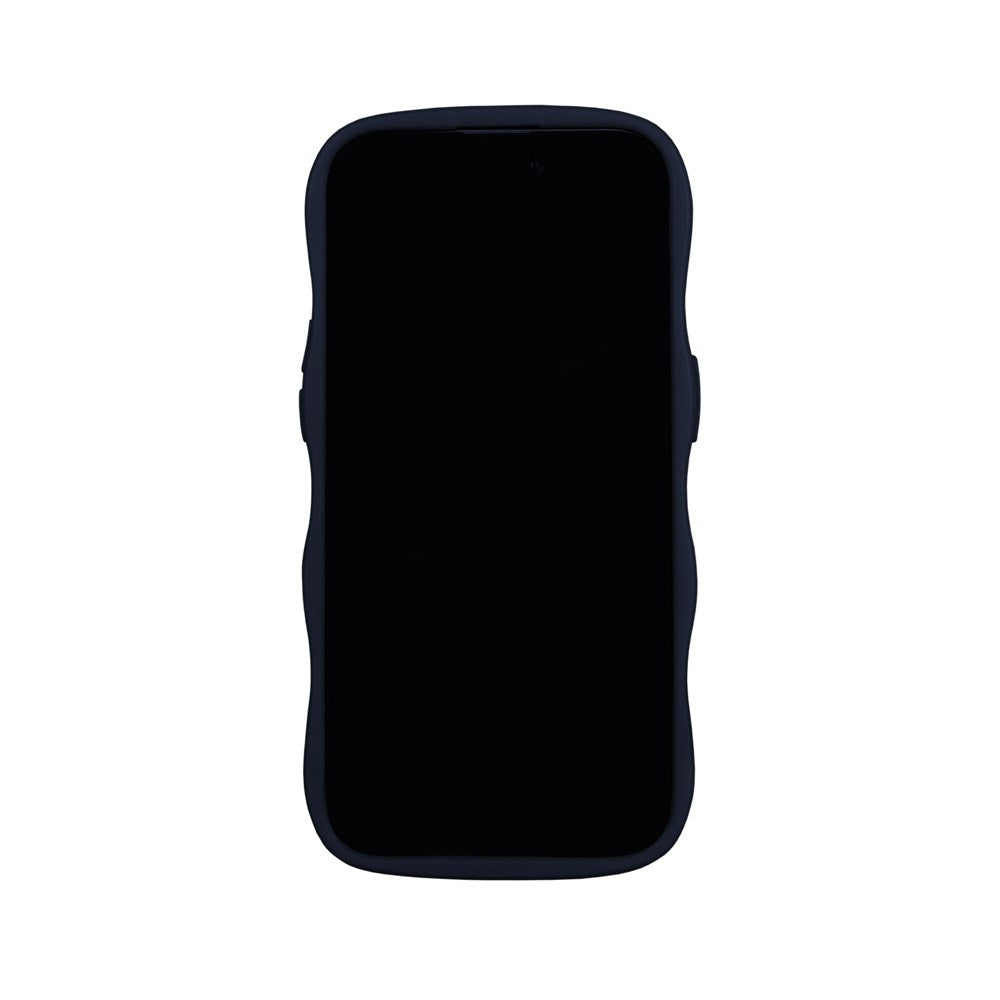 Holdit iPhone 17e / 16e / 15 / 14 / 13 Wavy Deksel - Midnight Blue / Transparent