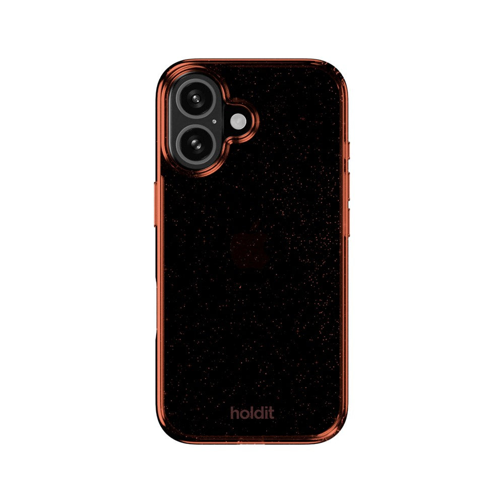 Holdit iPhone 16 Glitter Deksel - Amber