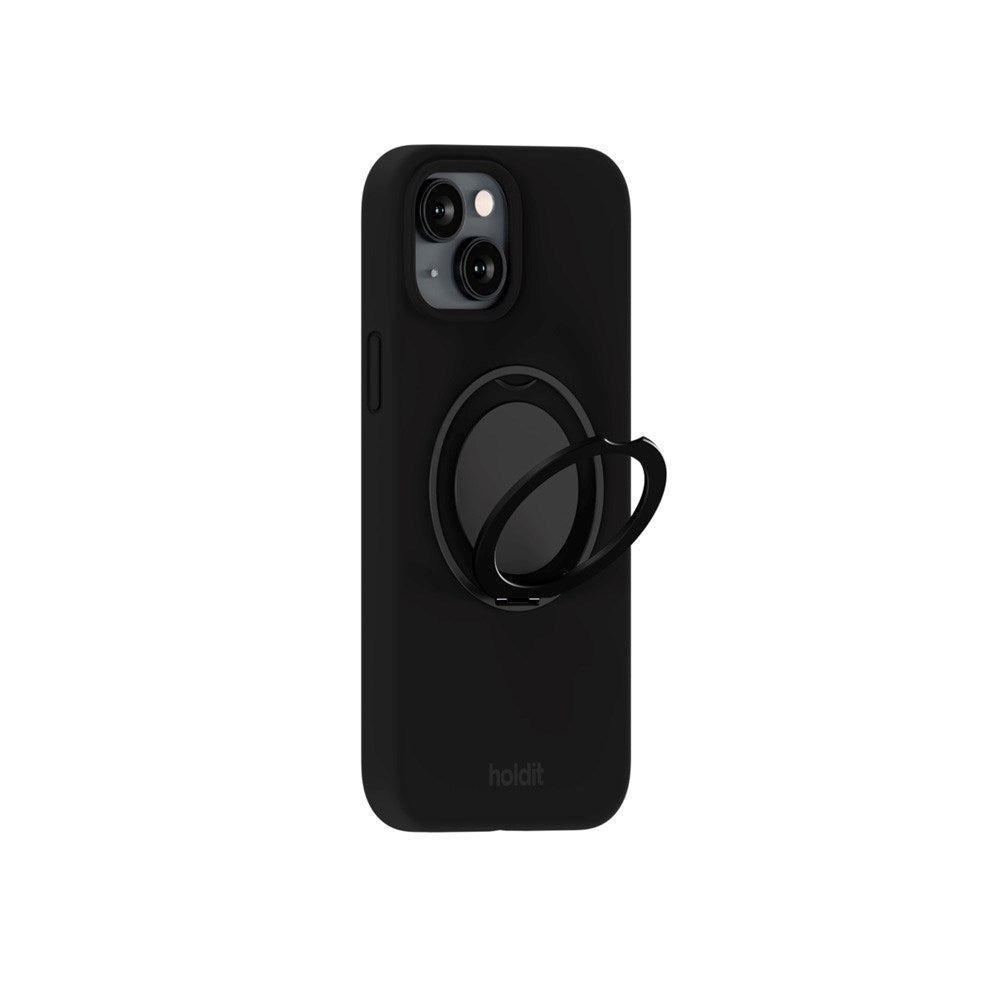 iPhone 17e / 16e / 15 Holdit Silikone Stand Deksel - Black
