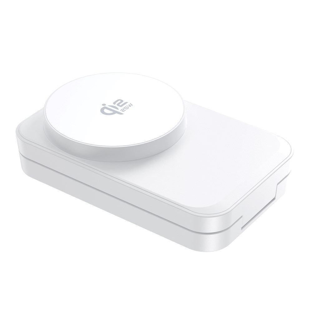 Smartline Sammenleggbar 3-in-1 Trådløs Lader 25W - Qi2 Kompatibel - Hvit