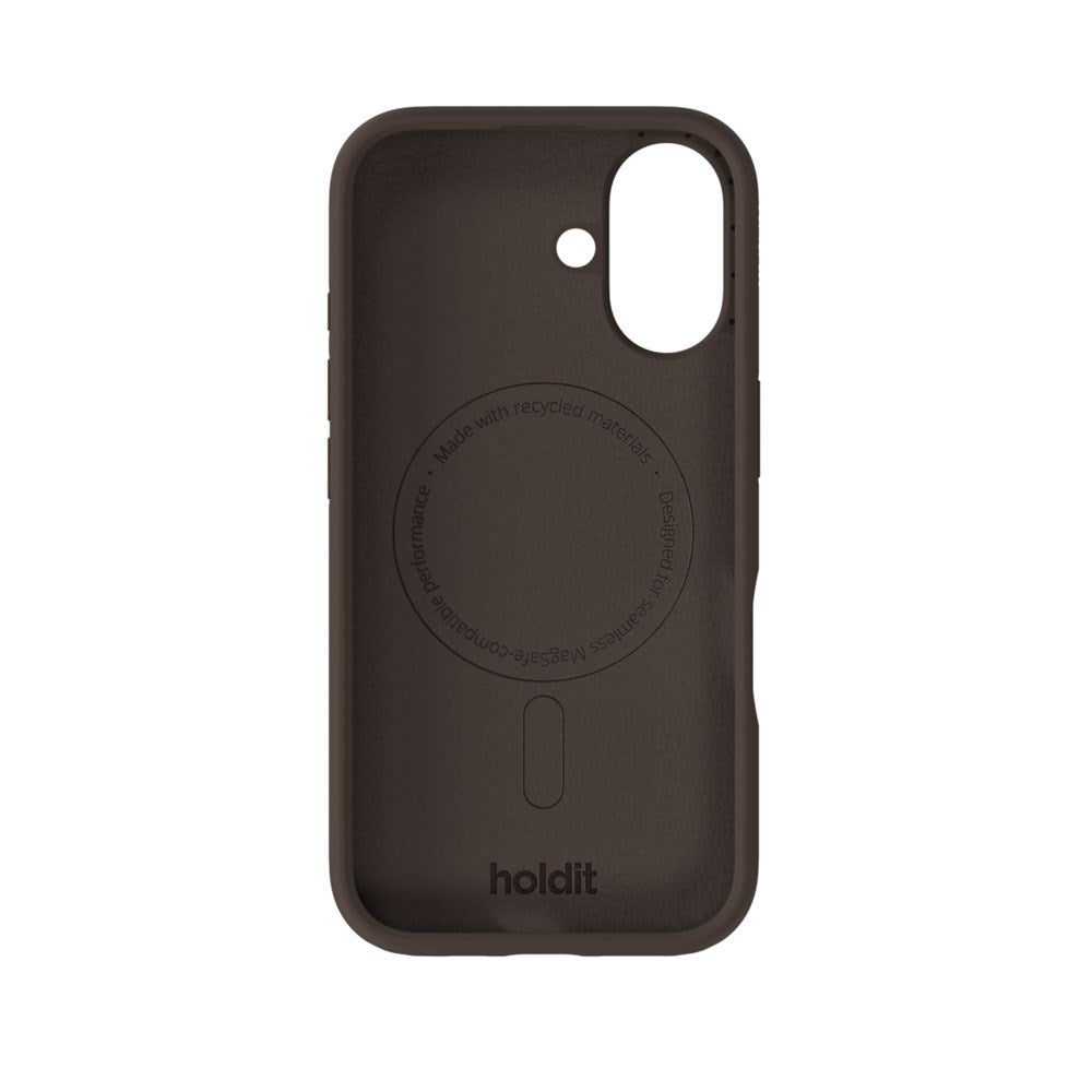iPhone 16 Holdit Soft Touch MagSafe Silikon Deksel - Chocolate