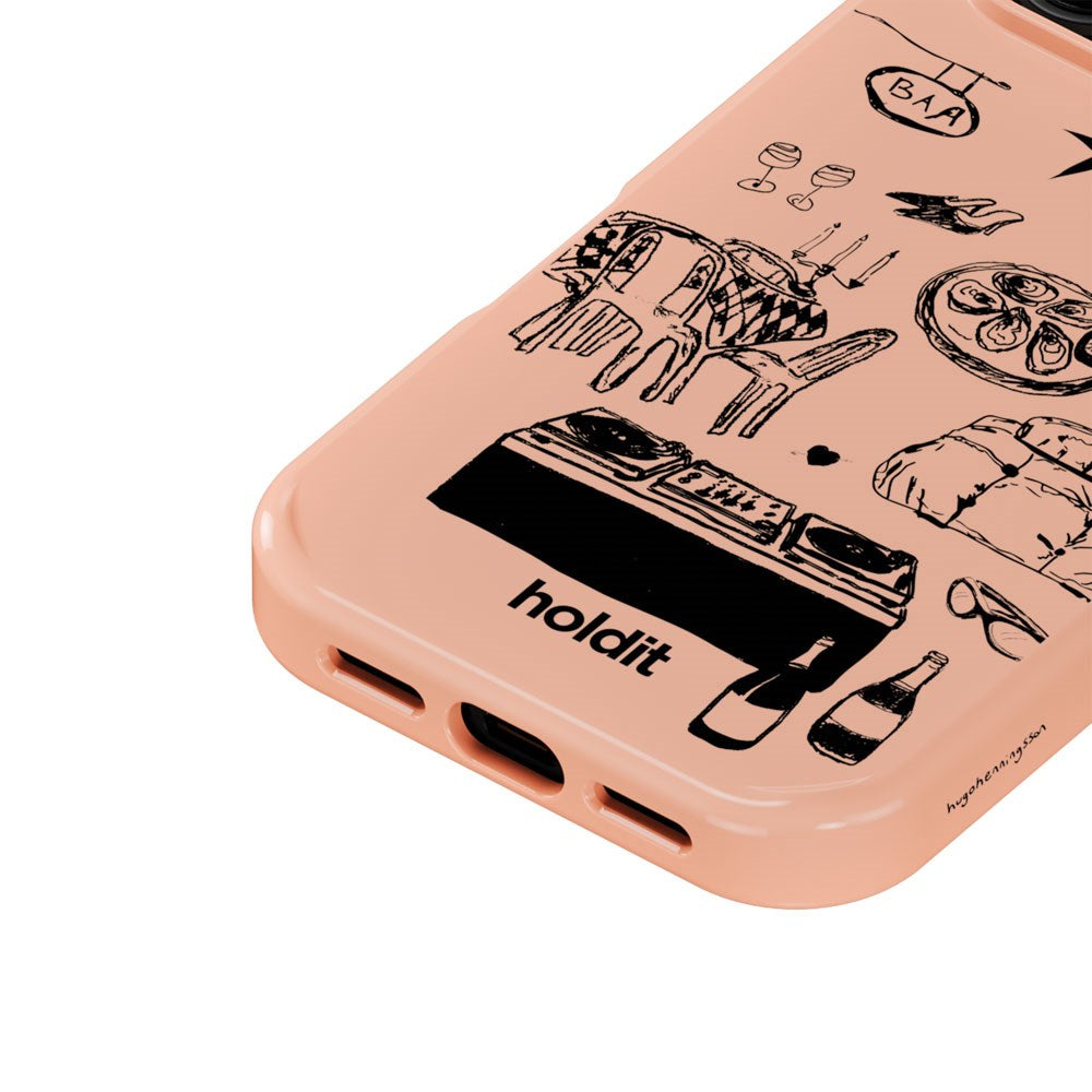 iPhone 18 Pro Max / 17 Pro Max Holdit Graphic Print Case - Bare Pink