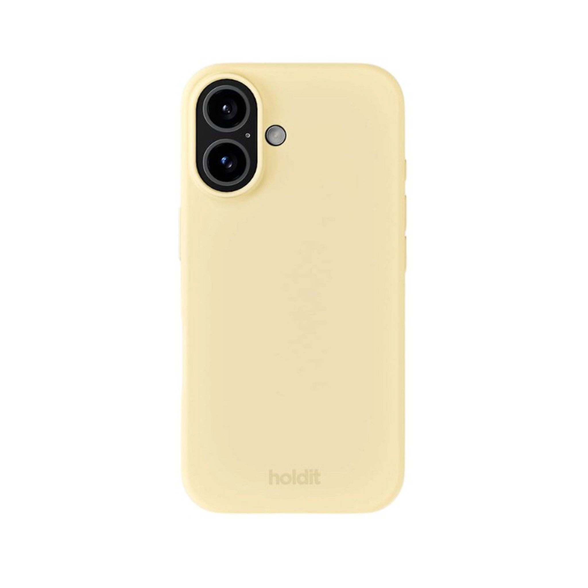 iPhone 16 Holdit Soft Touch Silikon Deksel - Butter Yellow