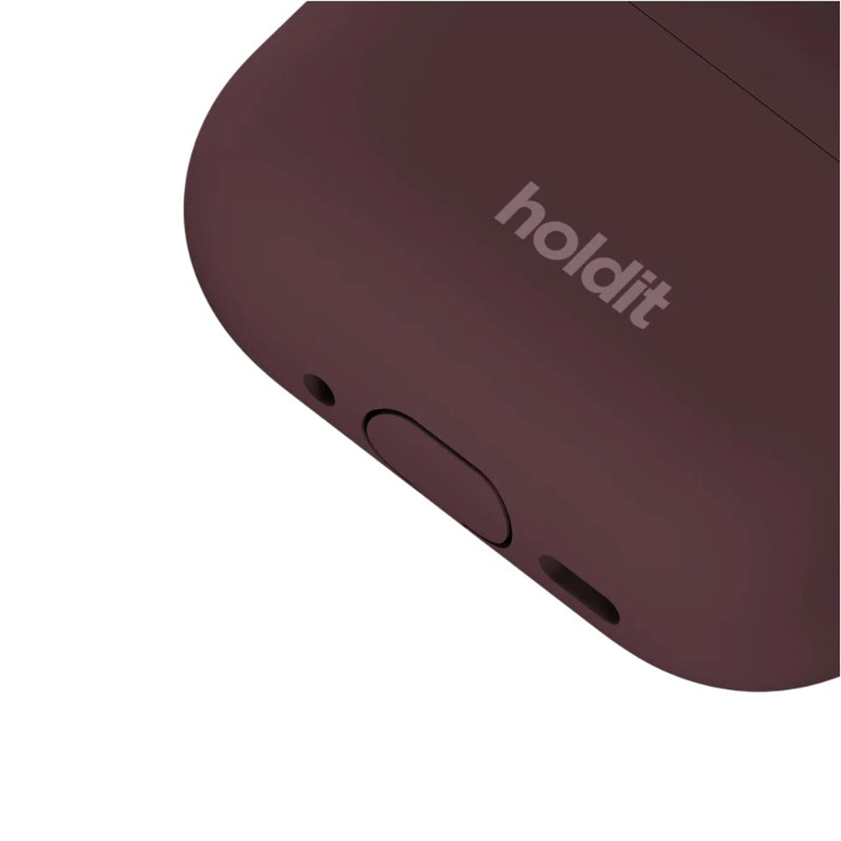 Apple AirPods Pro (3. Gen.) Holdit Silicone Case m. Karabinkrok - Bordeaux