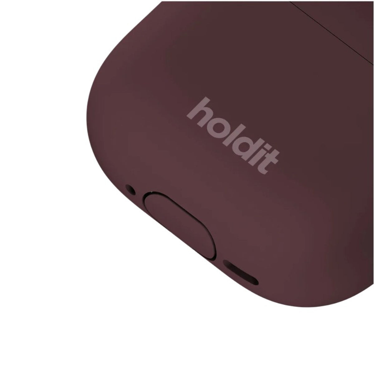 Apple AirPods (5. & 4. Gen.) Holdit Silicone Case m. Karabinkrok - Bordeaux
