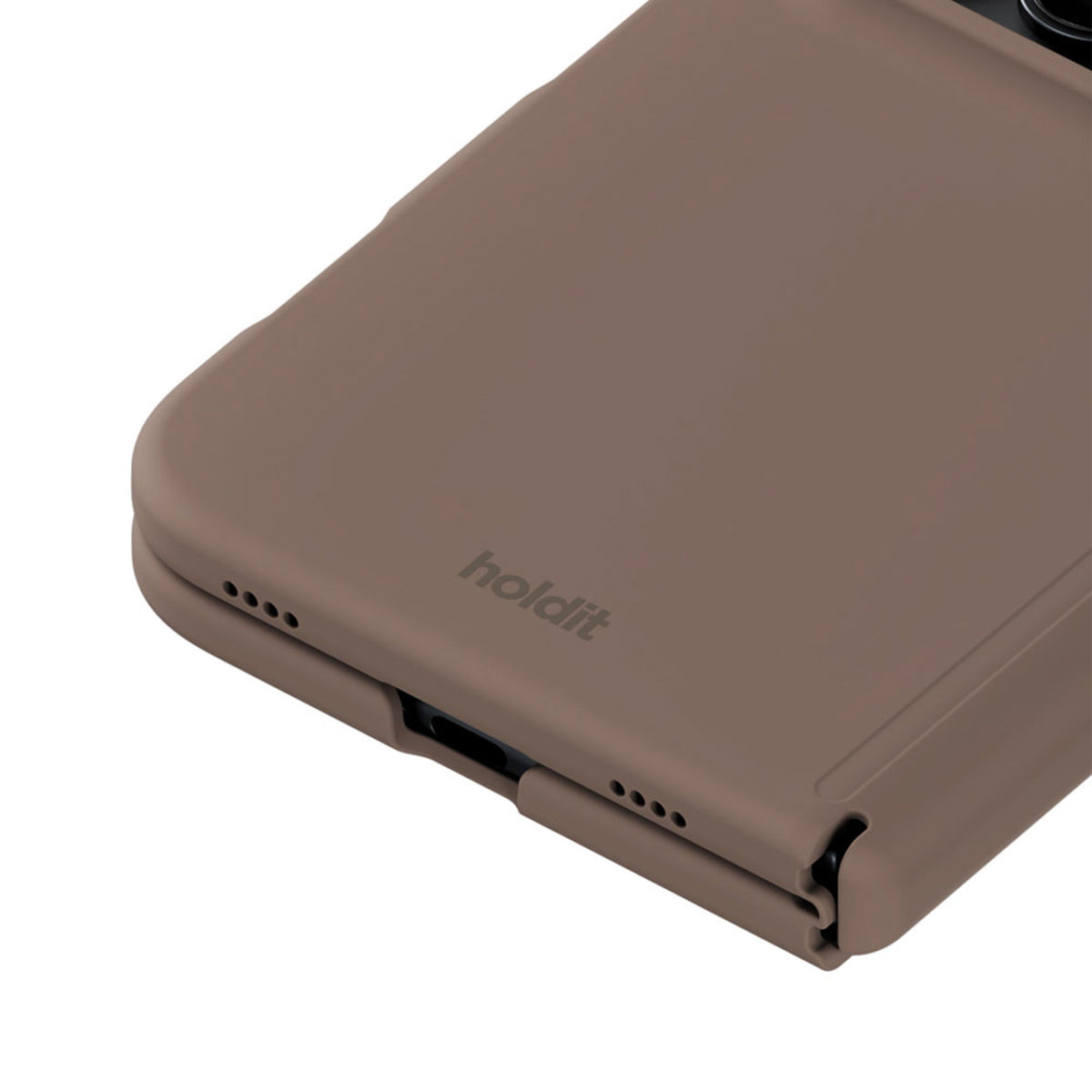 iPhone Duo Holdit Soft Touch Silicone Case - Mocha Brown