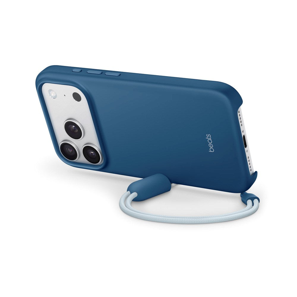 Original Apple Beats iPhone 17 Pro Deksel m. Stropp - MagSafe Kompatibel - Bedrock Blue