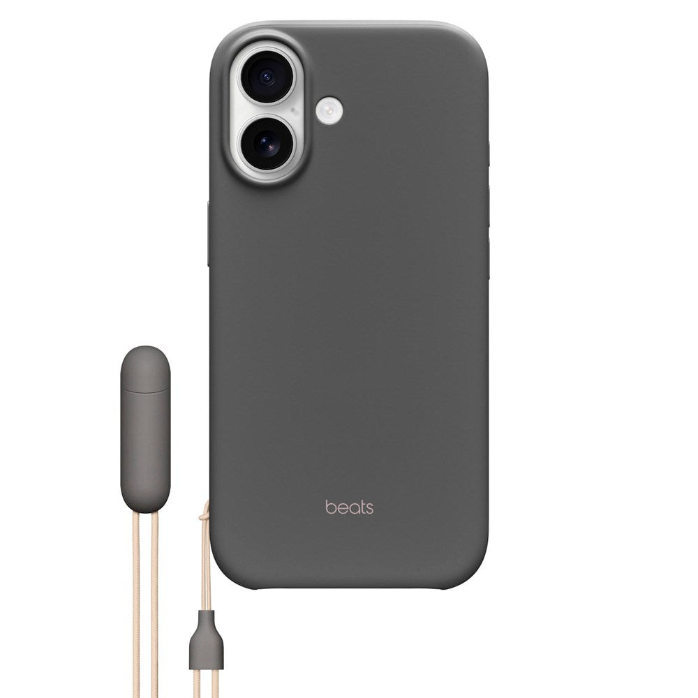 Original Apple Beats iPhone 17 Deksel m. Stropp - MagSafe Kompatibel - Granite Gray