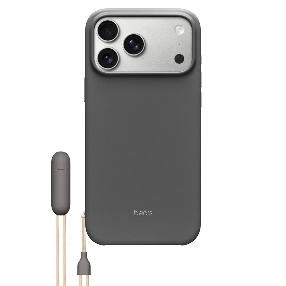 Original Apple Beats iPhone 17 Pro Max Deksel m. Stropp - MagSafe Kompatibel - Granite Gray