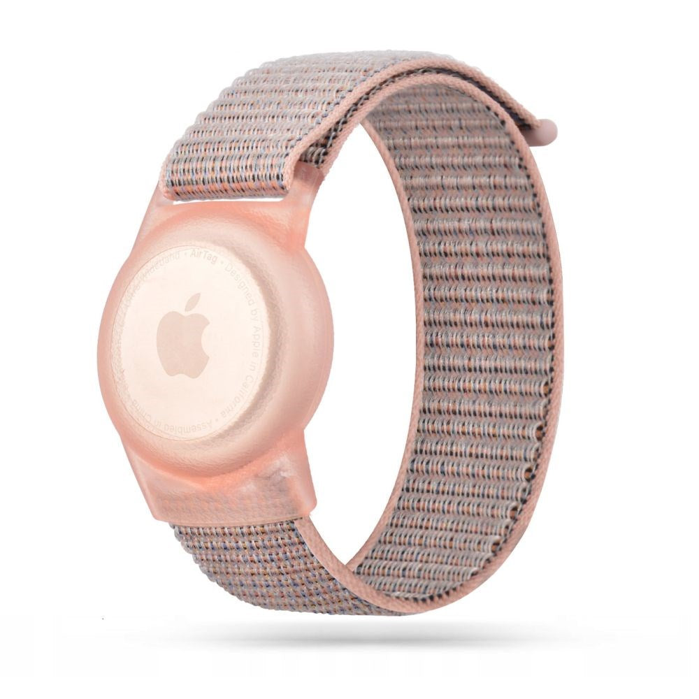 Tech-Protect Nylon - Apple AirTag 1. & 2. Gen.-stropp for barn - Rosa