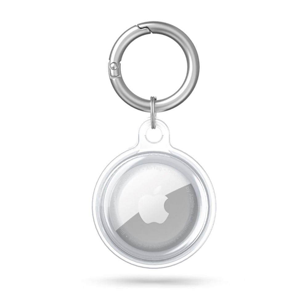 Tech-Protect Icon Silikon Deksel til AirTag 1. & 2. Gen. m. Nøkkelring - Gjennomsiktig