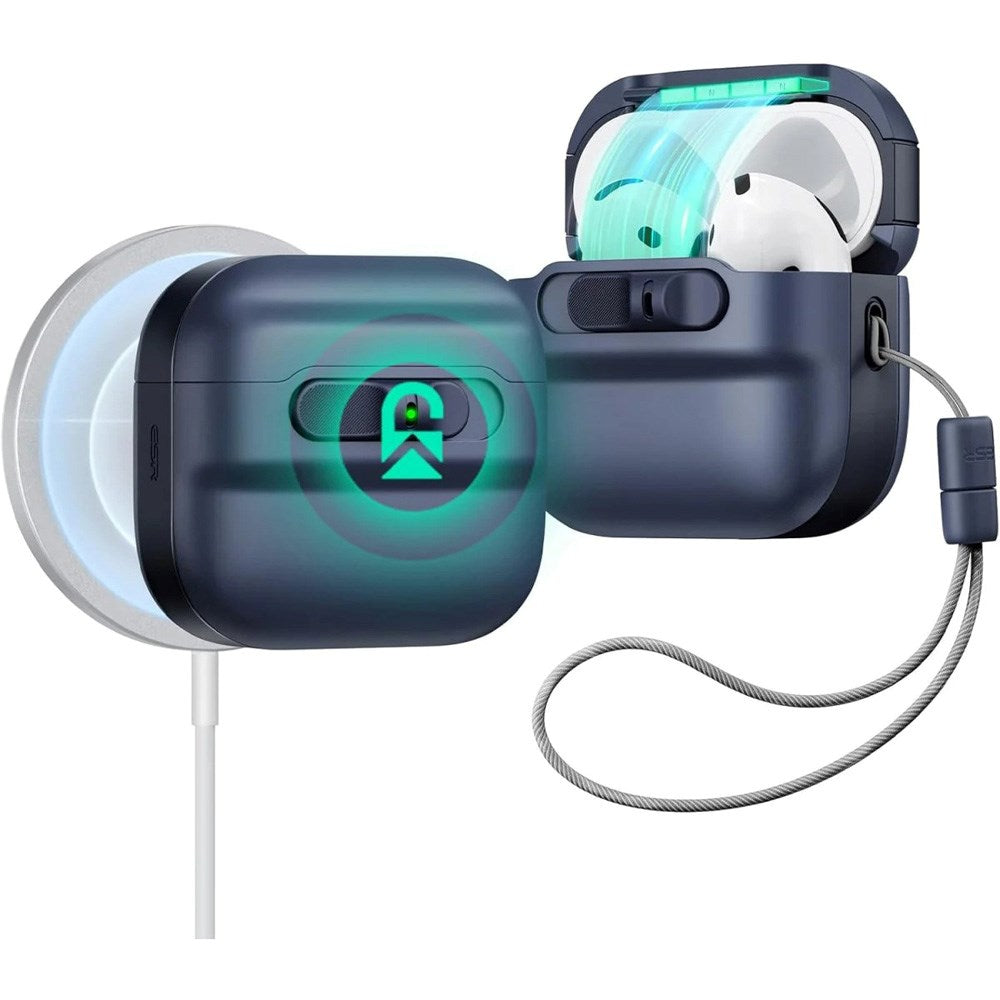 ESR AirPods (4. Gen.) HaloLock Pulse Deksel - MagSafe Kompatibel - Blå