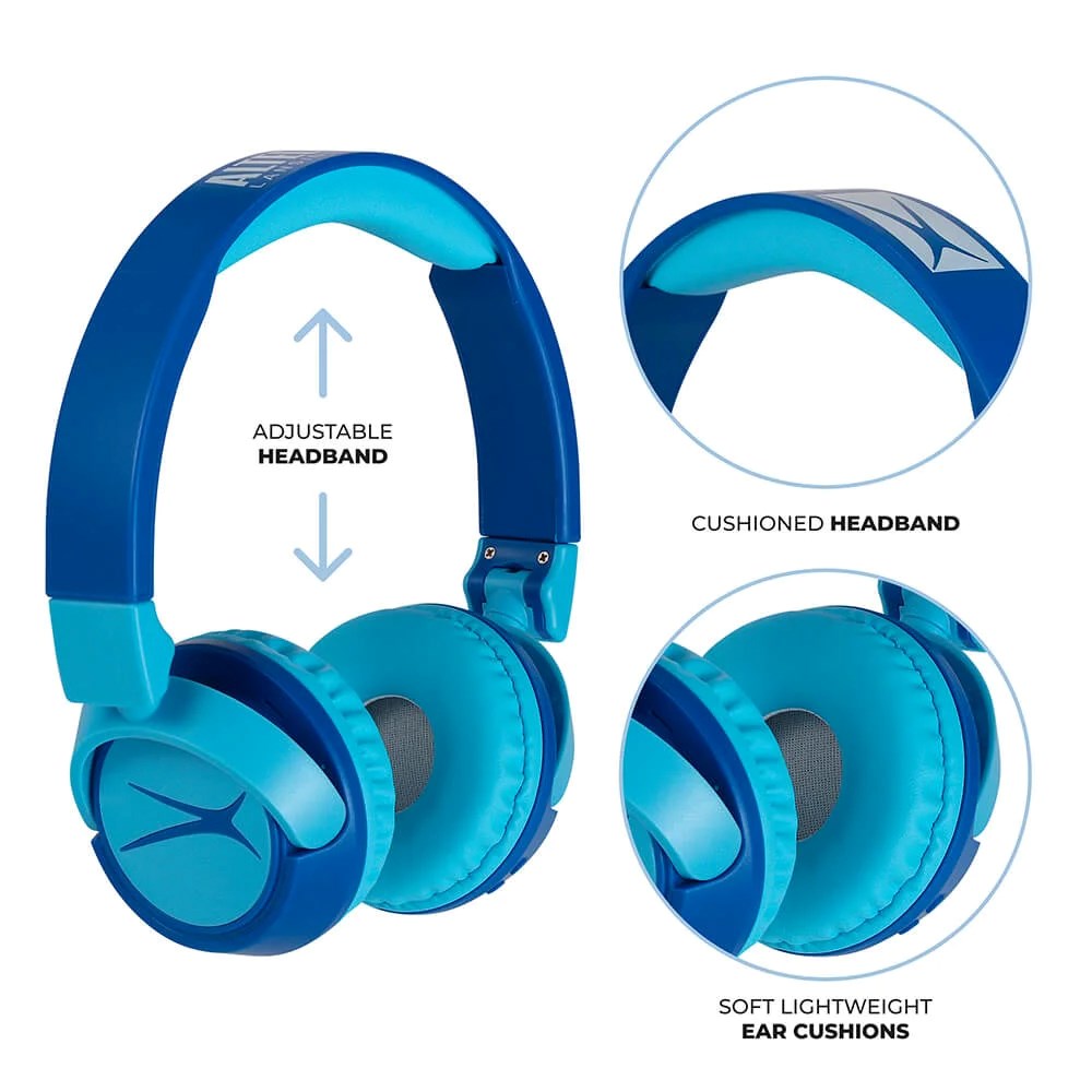 Altec Lansing 2-i-1 Headset for Barn med / uten Kabel - On-Ear Design - Blå