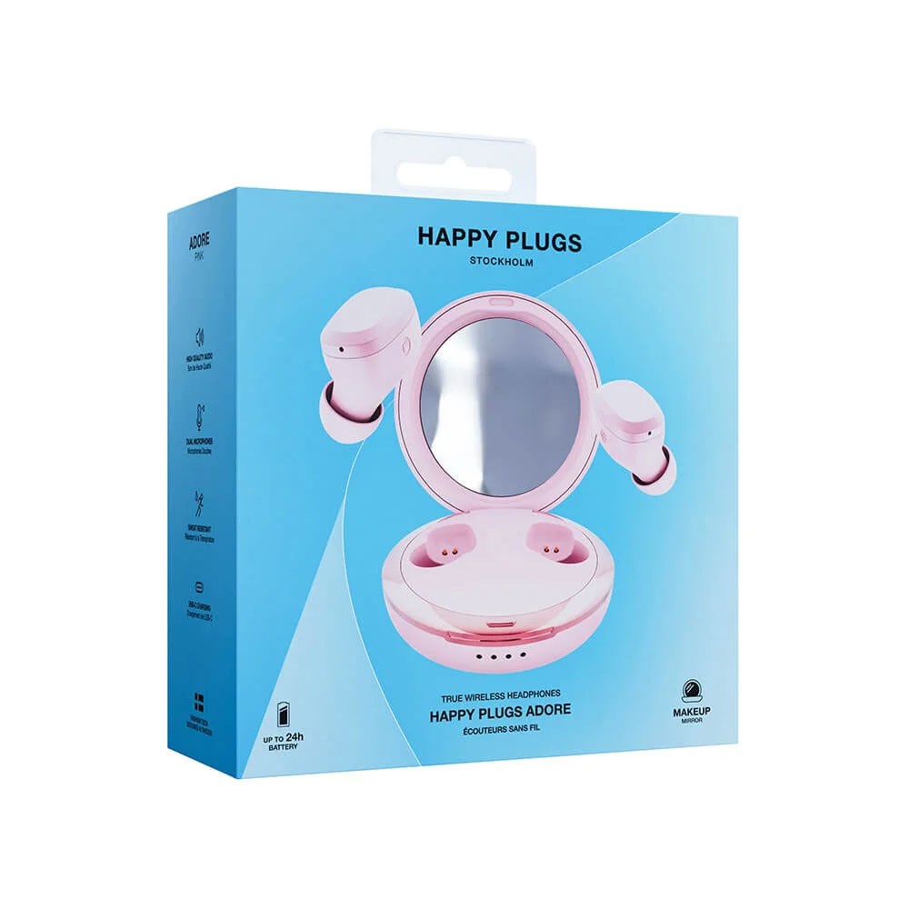 Happy Plugs Adore True Wireless In-Ear Hodetelefoner - Rosa