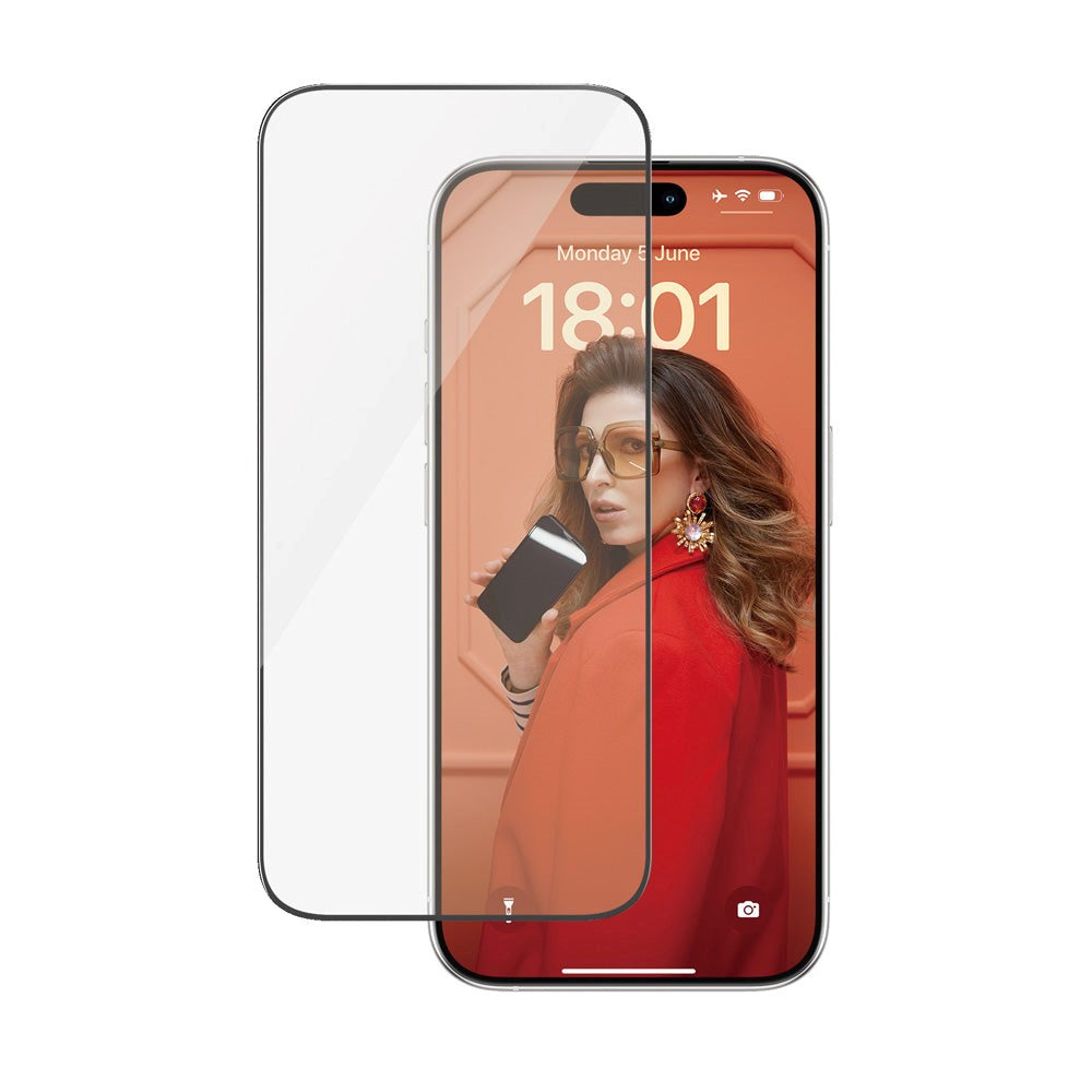 iPhone 15 Pro PanzerGlass Ultra Wide Fit Skjermbeskyttelse m. EasyAligner - Diamond Strength - Gjennomsiktig