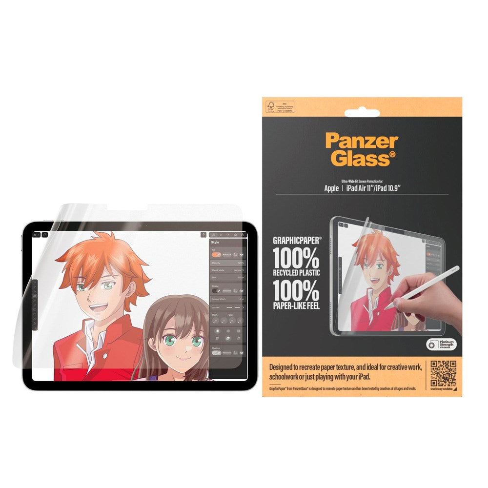 PanzerGlass Graphicpaper Skjermbeskyttelsesfilm - iPad Air 11" (2026 / 2025 / 2024)/iPad 11" (2025) / iPad 10.9" (2024/2022) - Gjennomsiktig
