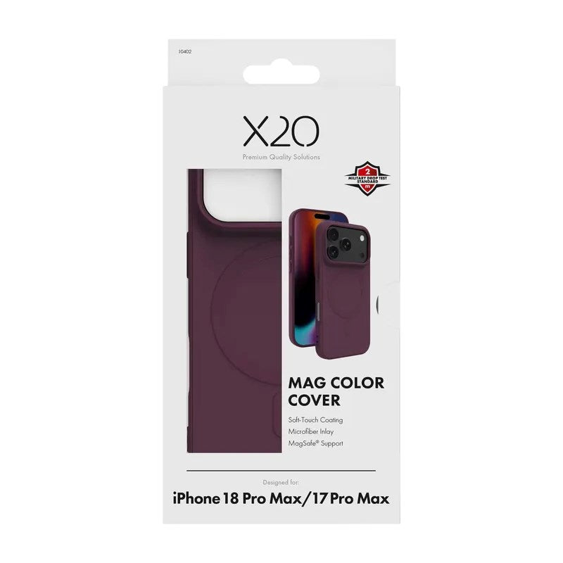 iPhone 18 Pro Max / 17 Pro Max X2O Mag Color Deksel - MagSafe Kompatibel - Lilla