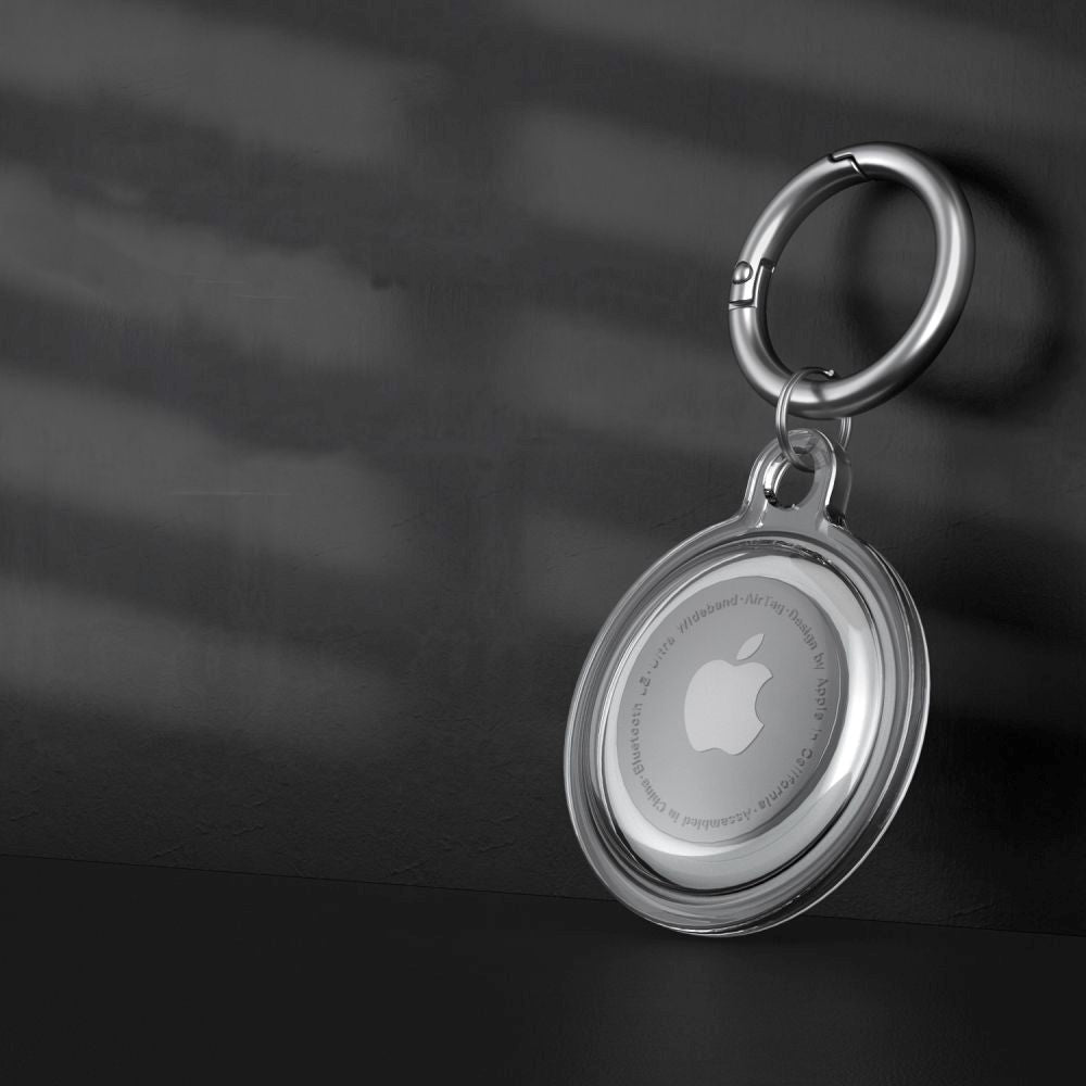 Tech-Protect Icon Silikon Deksel til AirTag 1. & 2. Gen. m. Nøkkelring - Gjennomsiktig