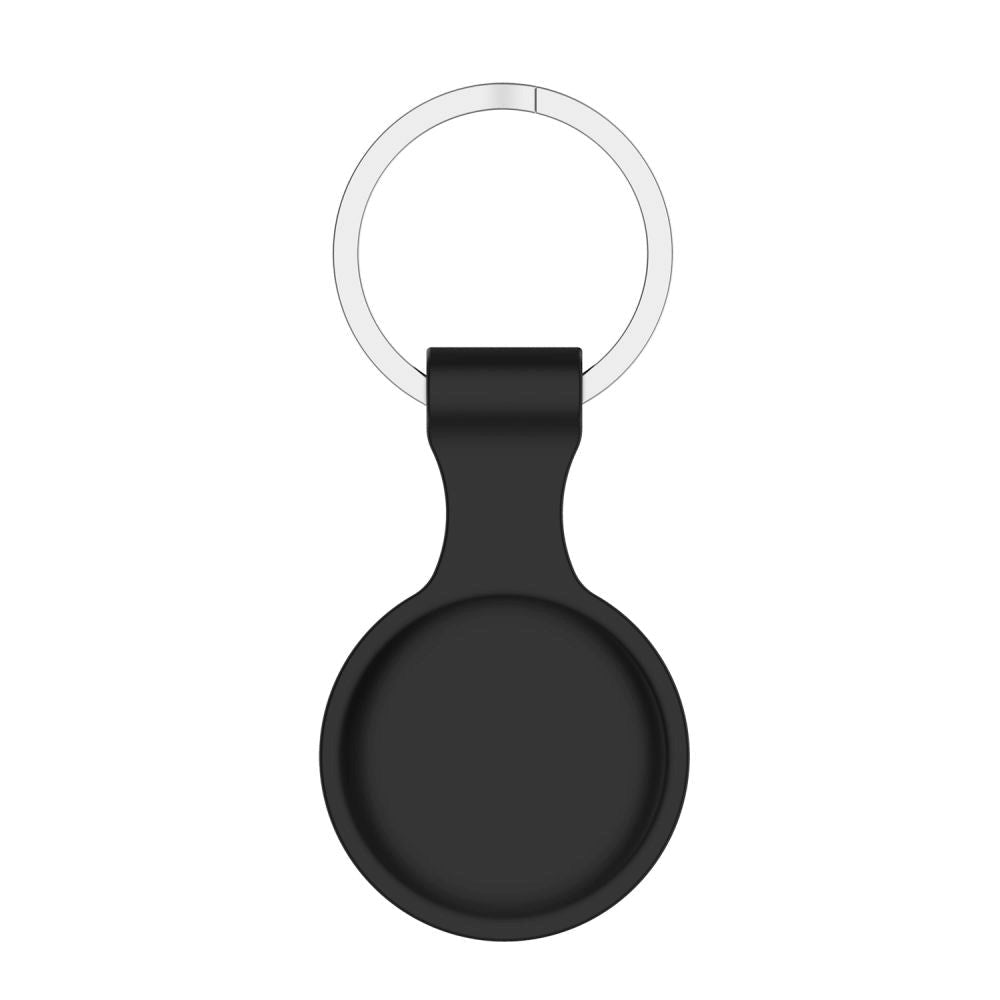 Tech-Protect Icon Silikon Deksel til AirTag 1. & 2. Gen. m. Nøkkelring - Svart