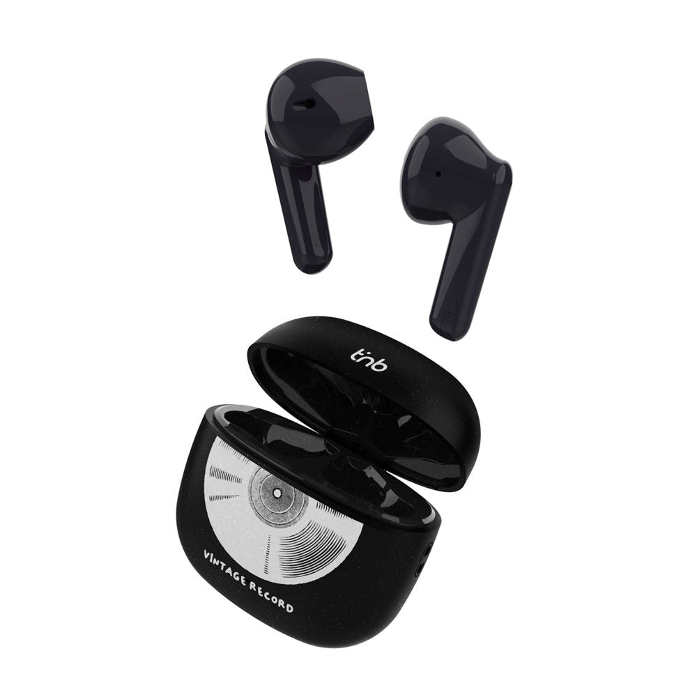 T'NB ORIGIN Trådløse In-Ear Hodetelefoner med Ladeetui - Vinyl Design
