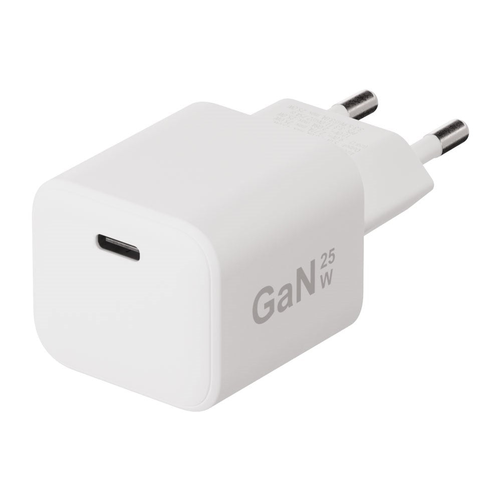 X2O 25W Vegglader m. 1x USB-C & 1x USB-C Kabel - 1.2m - Hvit