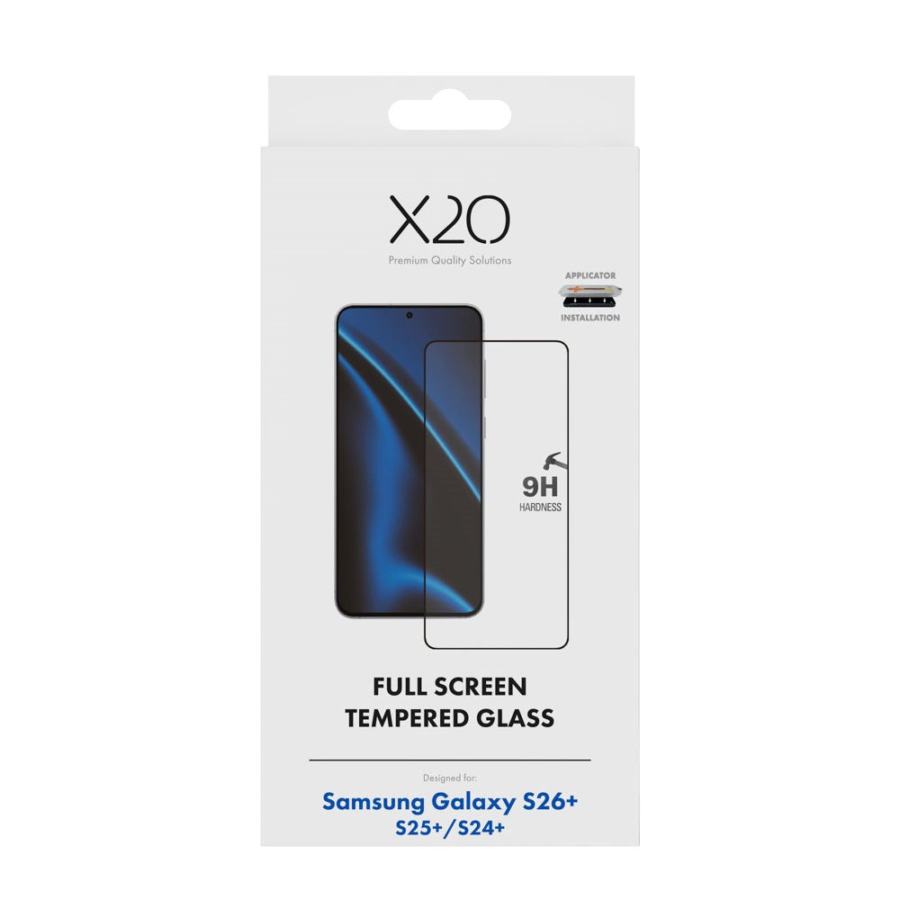 Samsung Galaxy S26+ (Plus) X2O 9H Full Fit Herdet Skjermbeskyttelsesglass - Gjennomsiktig