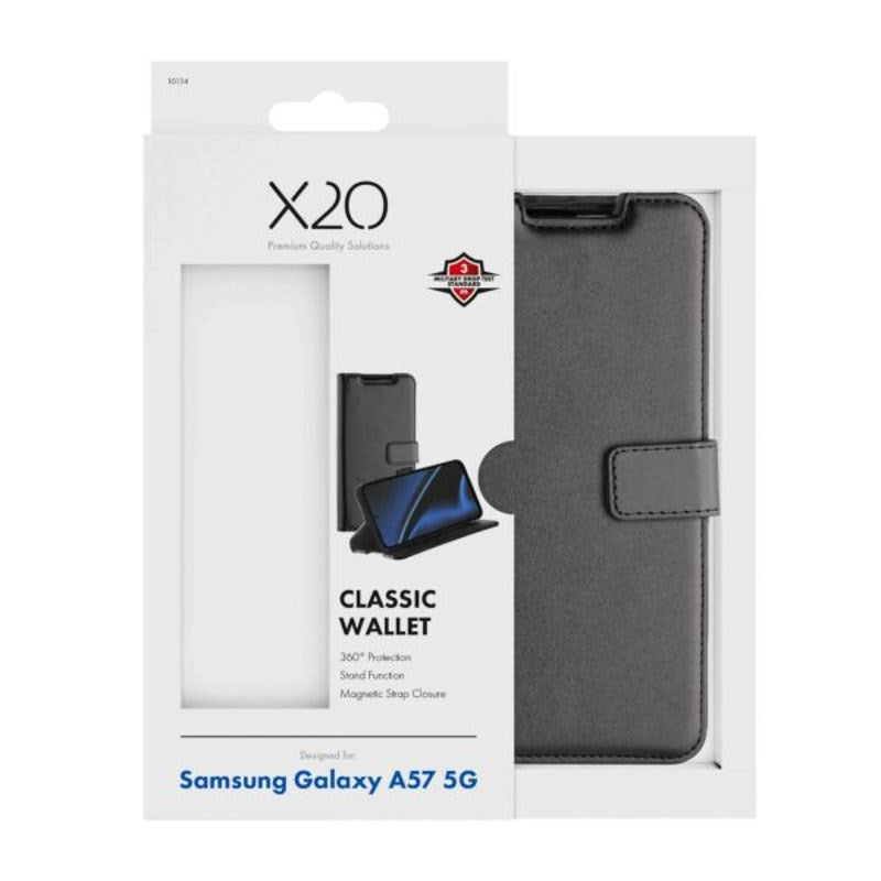 Samsung Galaxy A57 X2O Classic Wallet Flip Deksel - Svart