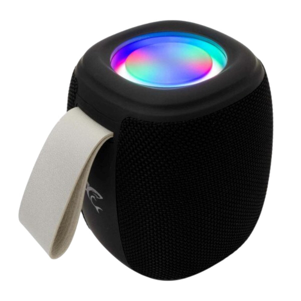 White Shark 1200mAh Bluetooth-Høyttaler med Lys – Svart