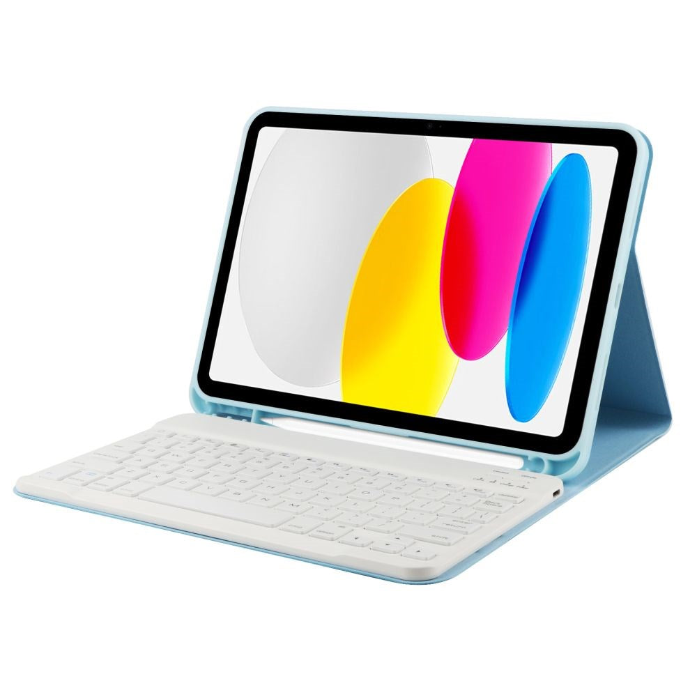 iPad 11" (2025) / iPad 10.9" (2024/2022) Tech-Protect Keyboard Deksel Med Pencil Holder - Engelsk Layout - Blå