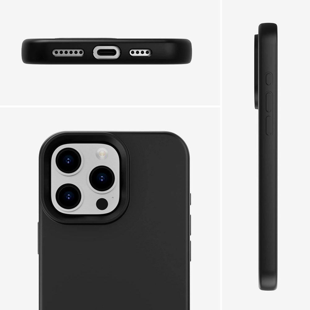 iPhone 16 Pro 4Smarts Liquid Silikon Cupertino Deksel - MagSafe-Kompatibel - Svart