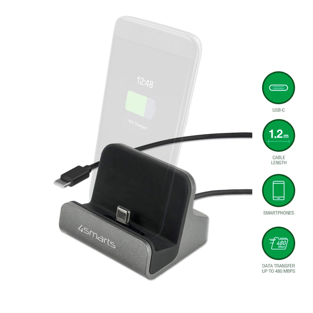 4smarts 60W Ladestasjon USB-C - Grå