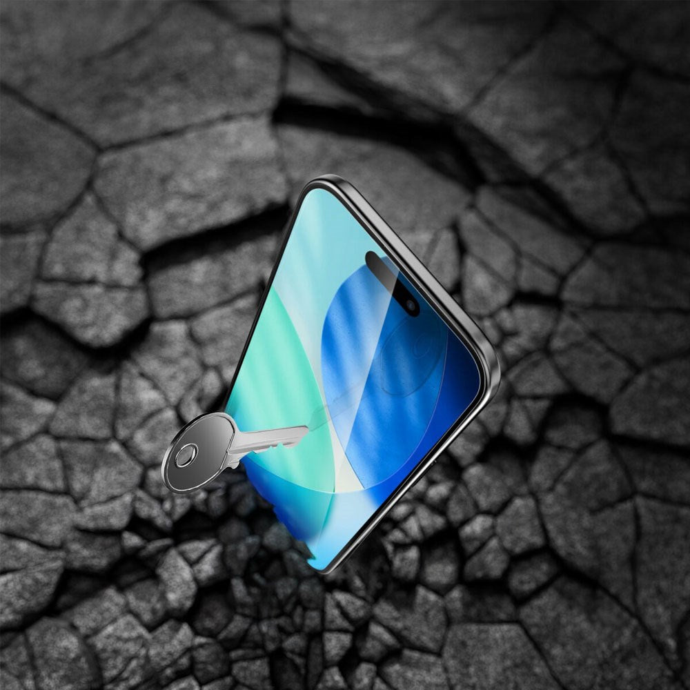 iPhone Air 4Smarts Second Glass Skjermbeskytter med Monteringsramme - Case-Friendly - Gjennomsiktig