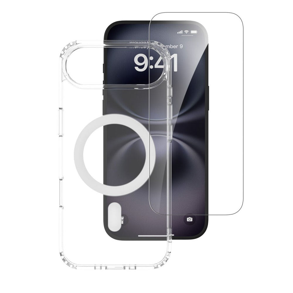 iPhone Air 4Smarts 360° Protection Set m. Deksel & Skjermbeskyttelsesglass - MagSafe Kompatibel - Gjennomsiktig