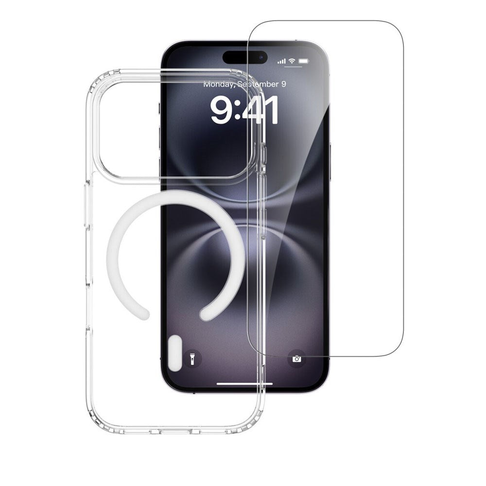 iPhone 17 Pro 4Smarts 360° Protection Set m. Deksel & Skjermbeskyttelsesglass - MagSafe Kompatibel - Gjennomsiktig
